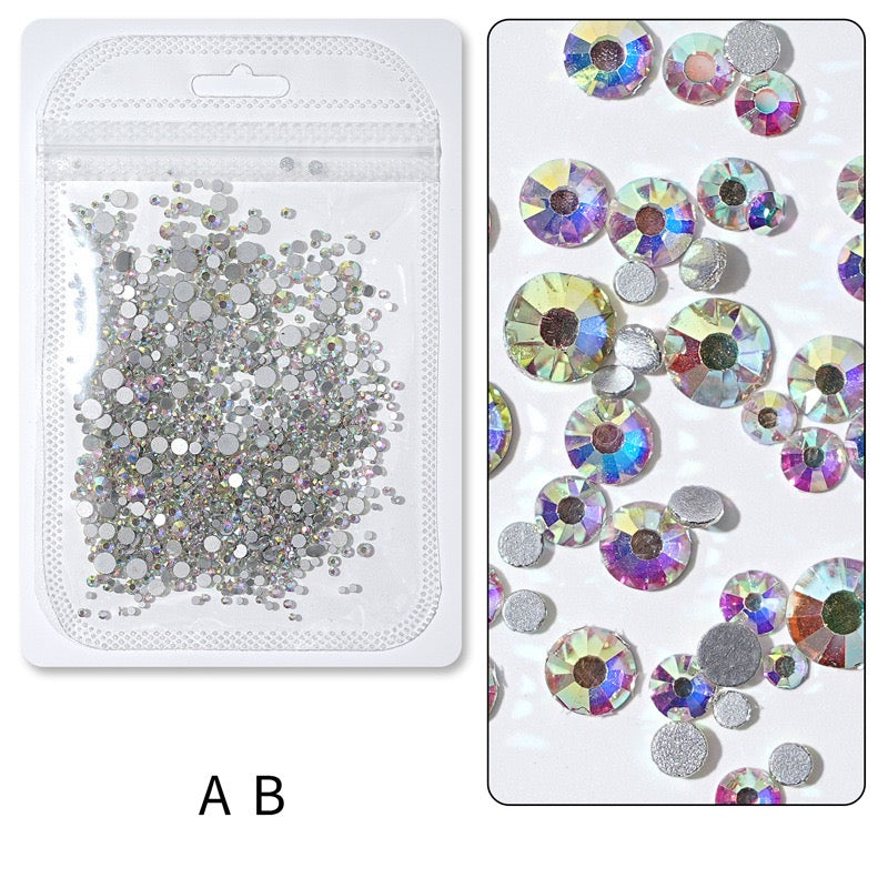 Flatback Nail Rhinestones – Mixed Sizes(1440pcs)