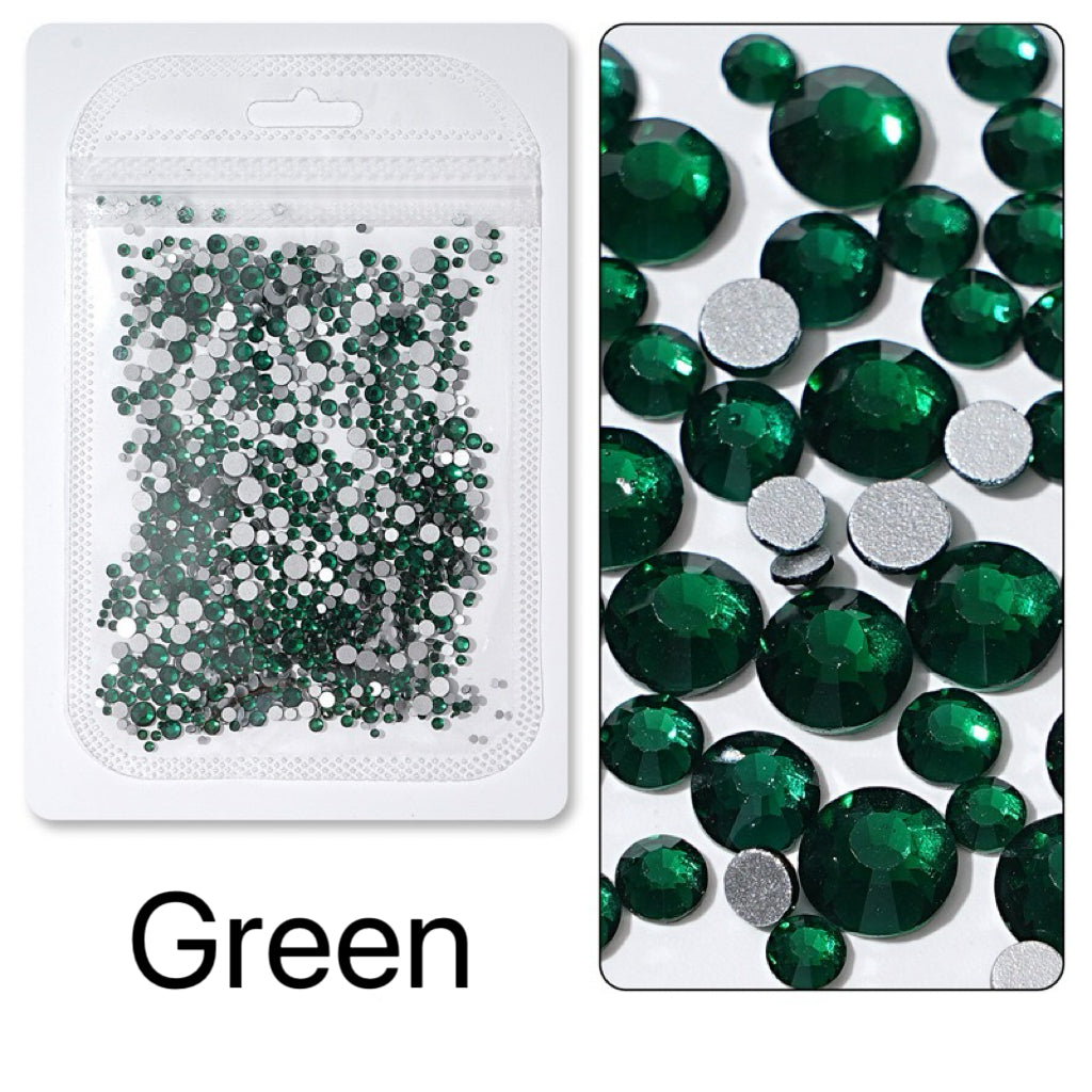Flatback Nail Rhinestones – Mixed Sizes(1440pcs)