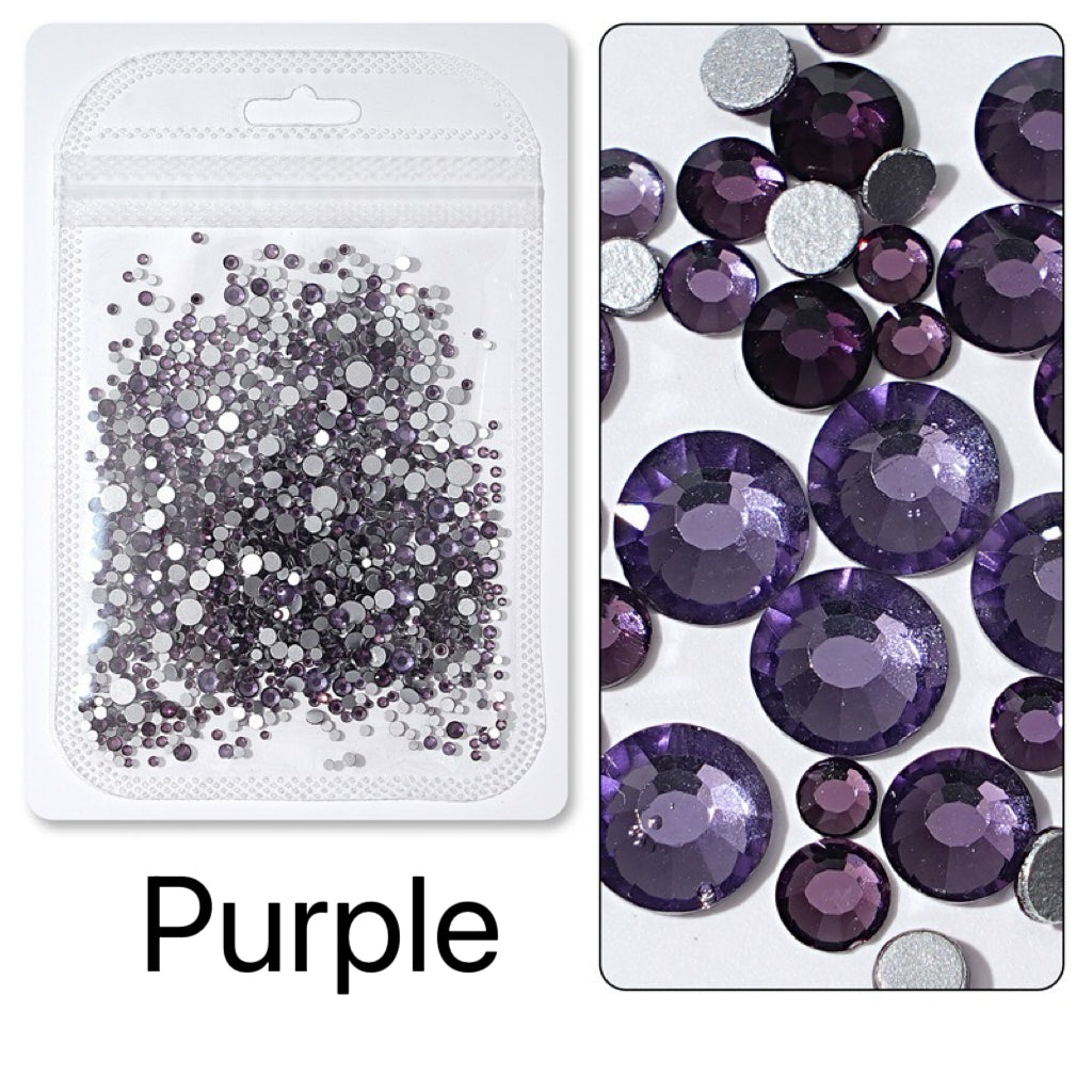 Flatback Nail Rhinestones – Mixed Sizes(1440pcs)