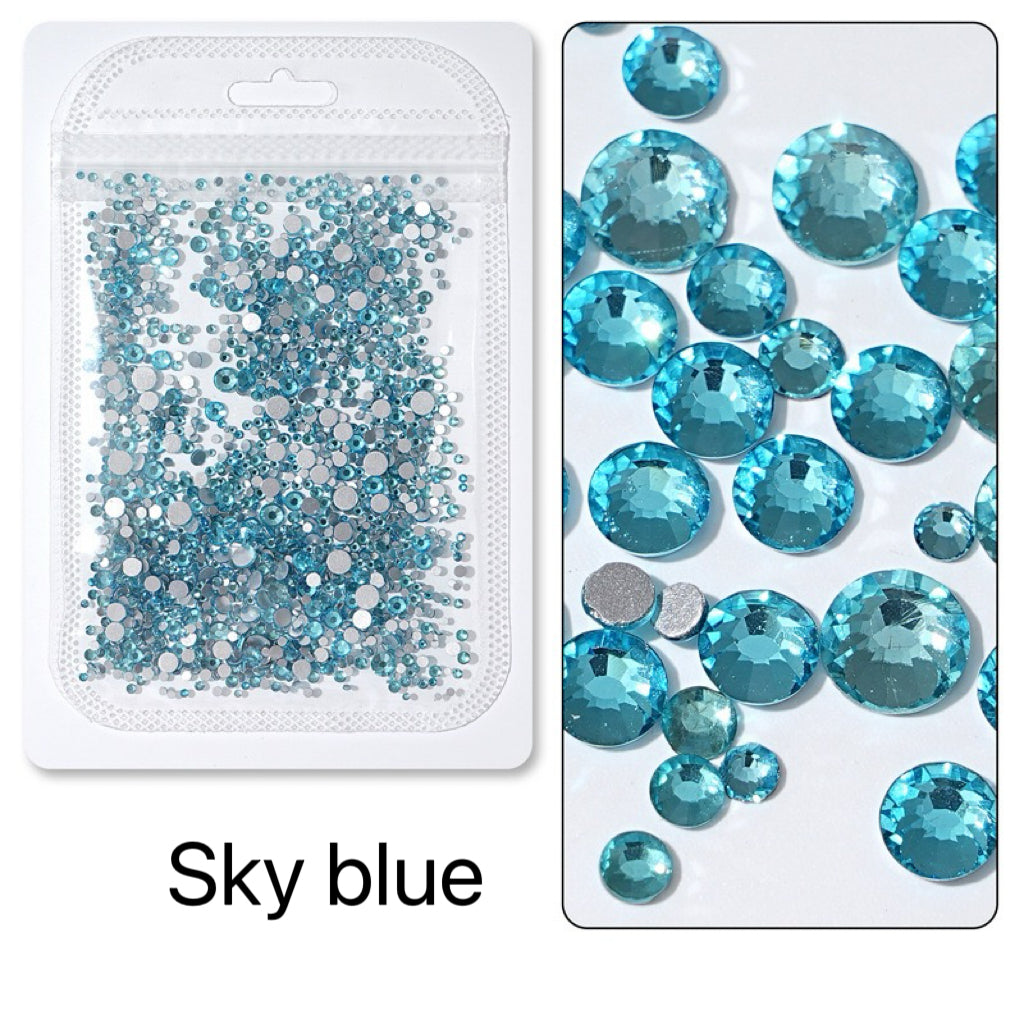 Flatback Nail Rhinestones – Mixed Sizes(1440pcs)