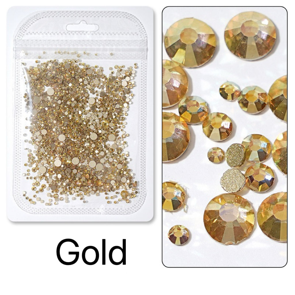 Flatback Nail Rhinestones – Mixed Sizes(1440pcs)