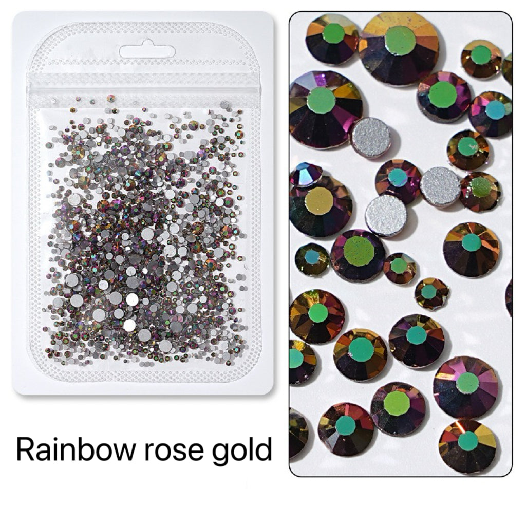 Flatback Nail Rhinestones – Mixed Sizes(1440pcs)