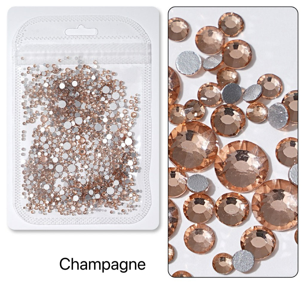 Flatback Nail Rhinestones – Mixed Sizes(1440pcs)
