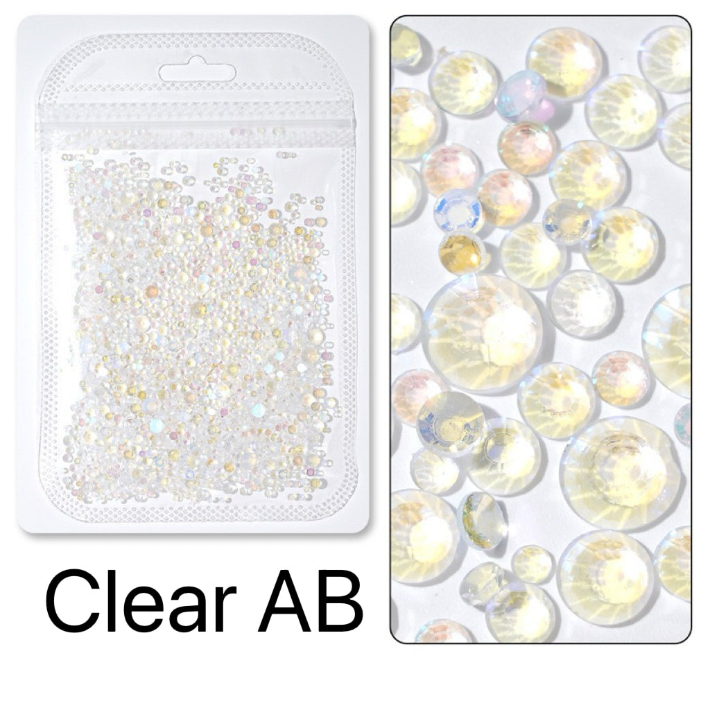 Flatback Nail Rhinestones – Mixed Sizes(1440pcs)