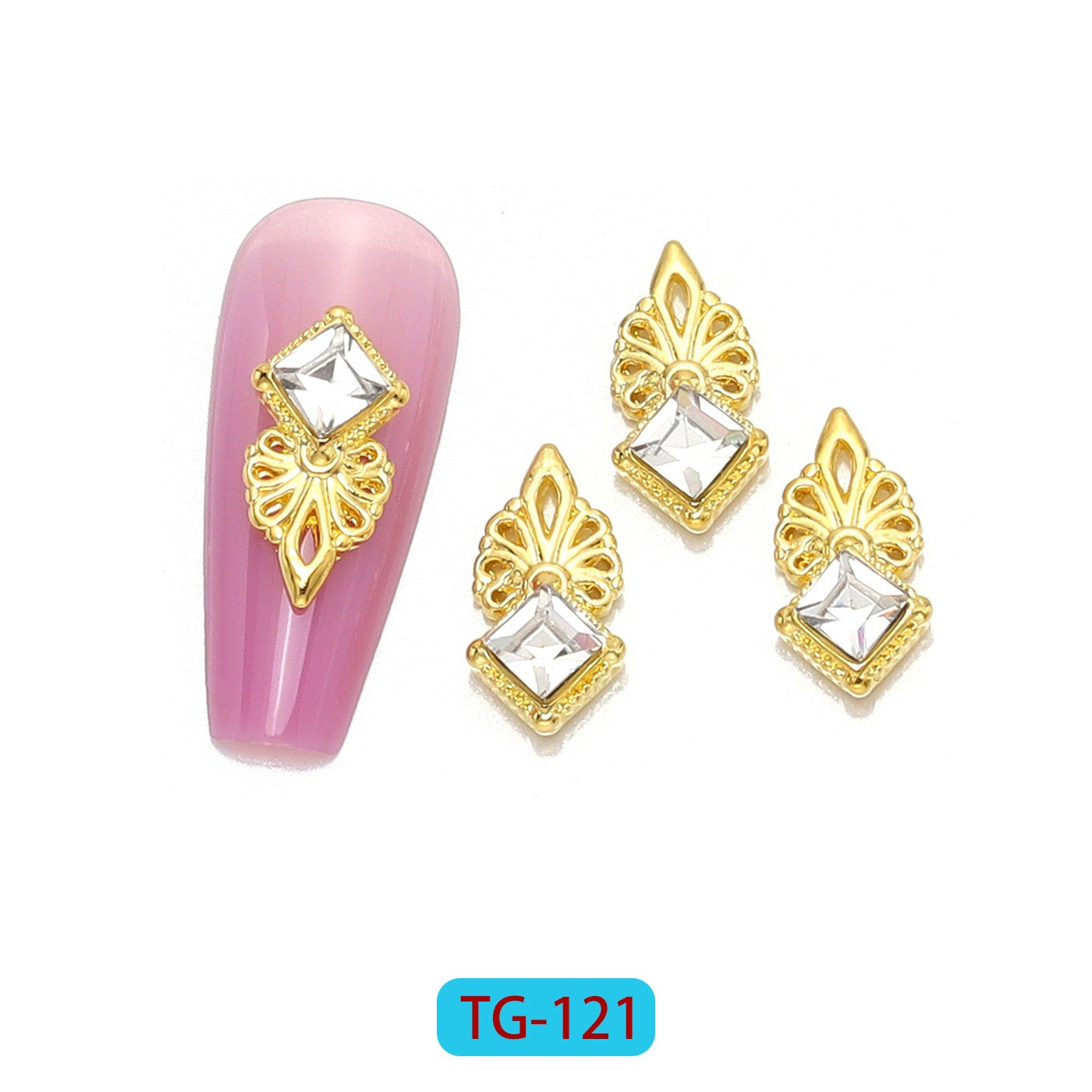 Glam diamond Rhinestone Nail Charms (Set of 12)