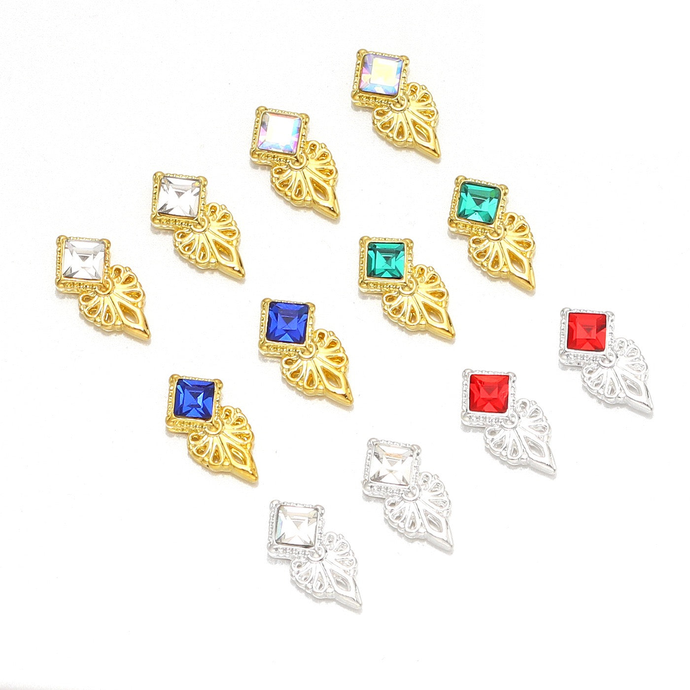 Glam diamond Rhinestone Nail Charms (Set of 12)