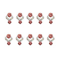 Elegant Jewel-Tone Rhinestone Nail Charms (12-Piece Set)