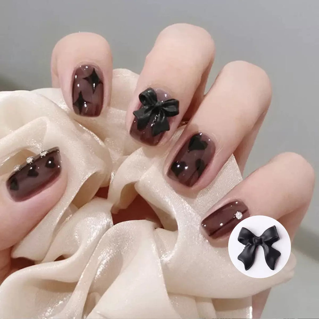 Charming  Bow Nail Charms – 50-Piece Pack