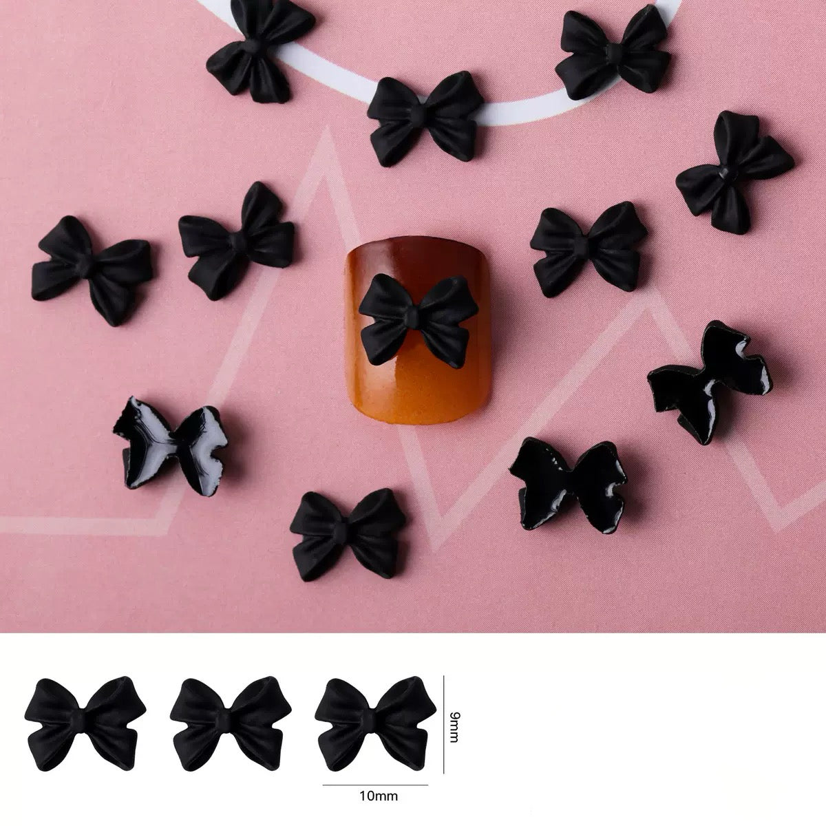 Whimsical Resin Bow Charms (50-Piece Pack) for Nail Art Lovers