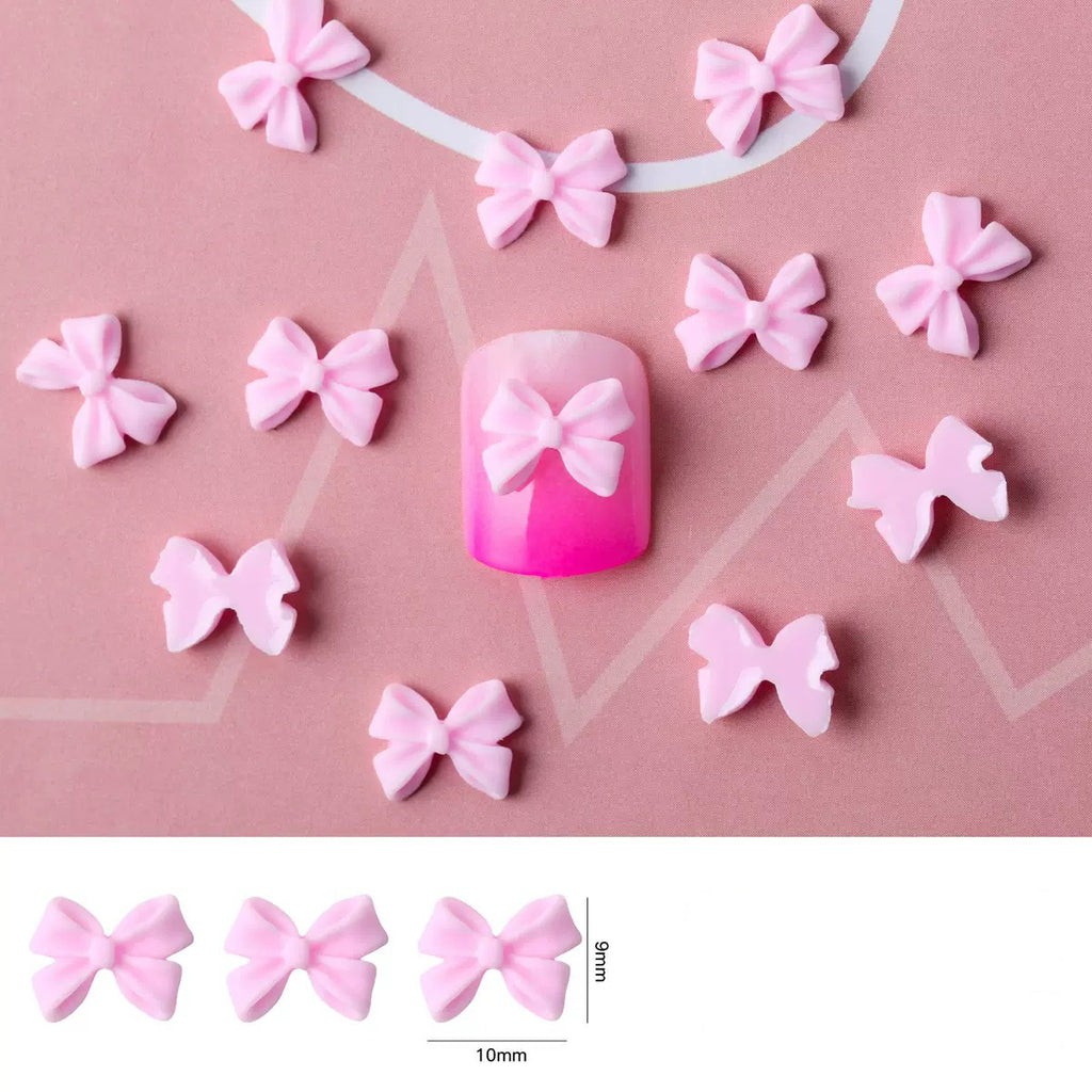 Whimsical Resin Bow Charms (50-Piece Pack) for Nail Art Lovers