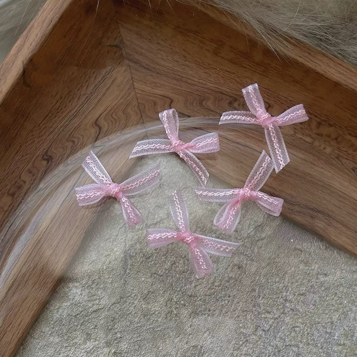 Enchanted Fairy Organza Bow Set (20 Pieces) – Delicate Mesh Lace Ribbon Charms