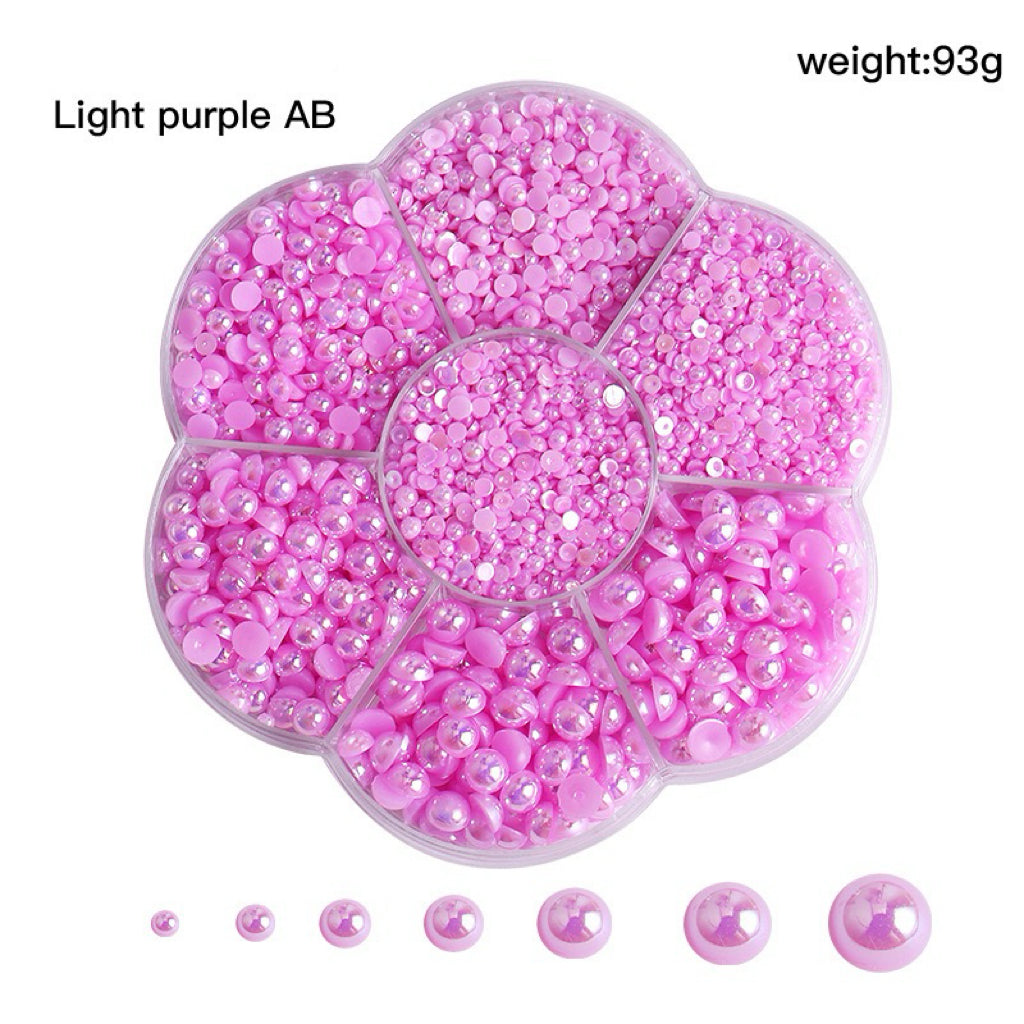 Colorful Pearl  Nail Art (5600 pieces) Wheel – Choose Your Shade!