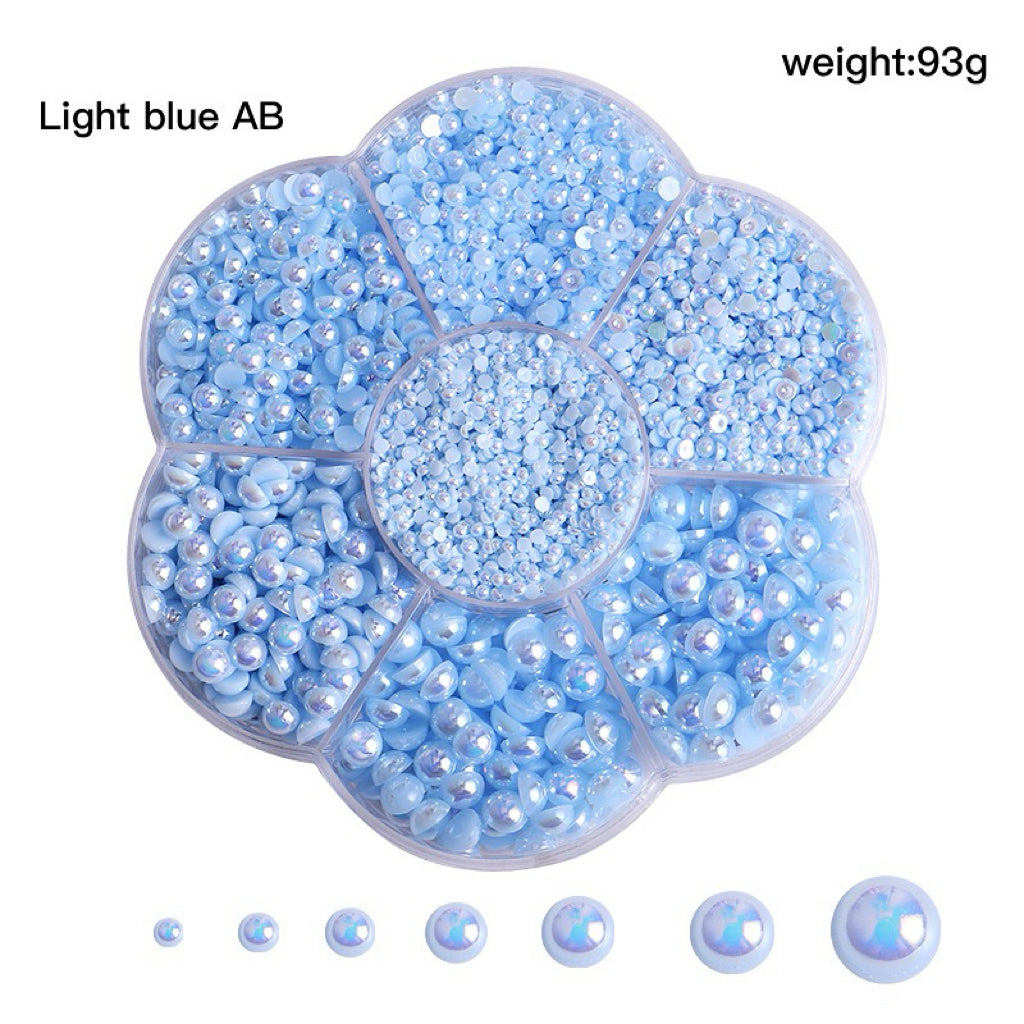 Colorful Pearl  Nail Art (5600 pieces) Wheel – Choose Your Shade!