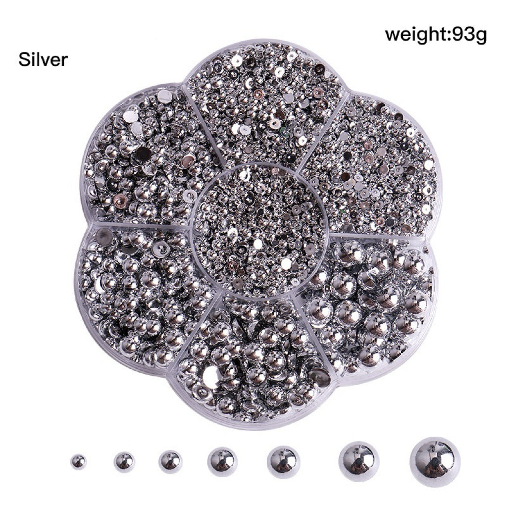 Colorful Pearl  Nail Art (5600 pieces) Wheel – Choose Your Shade!