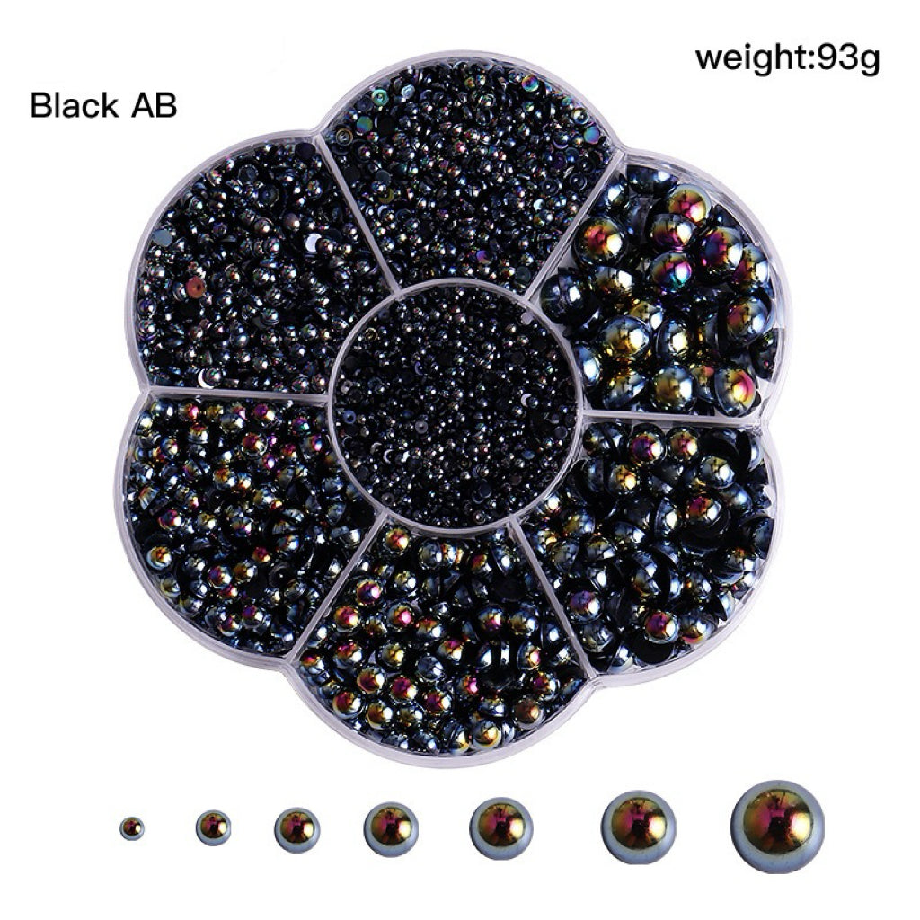 Colorful Pearl  Nail Art (5600 pieces) Wheel – Choose Your Shade!