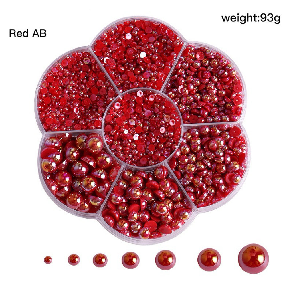 Colorful Pearl  Nail Art (5600 pieces) Wheel – Choose Your Shade!