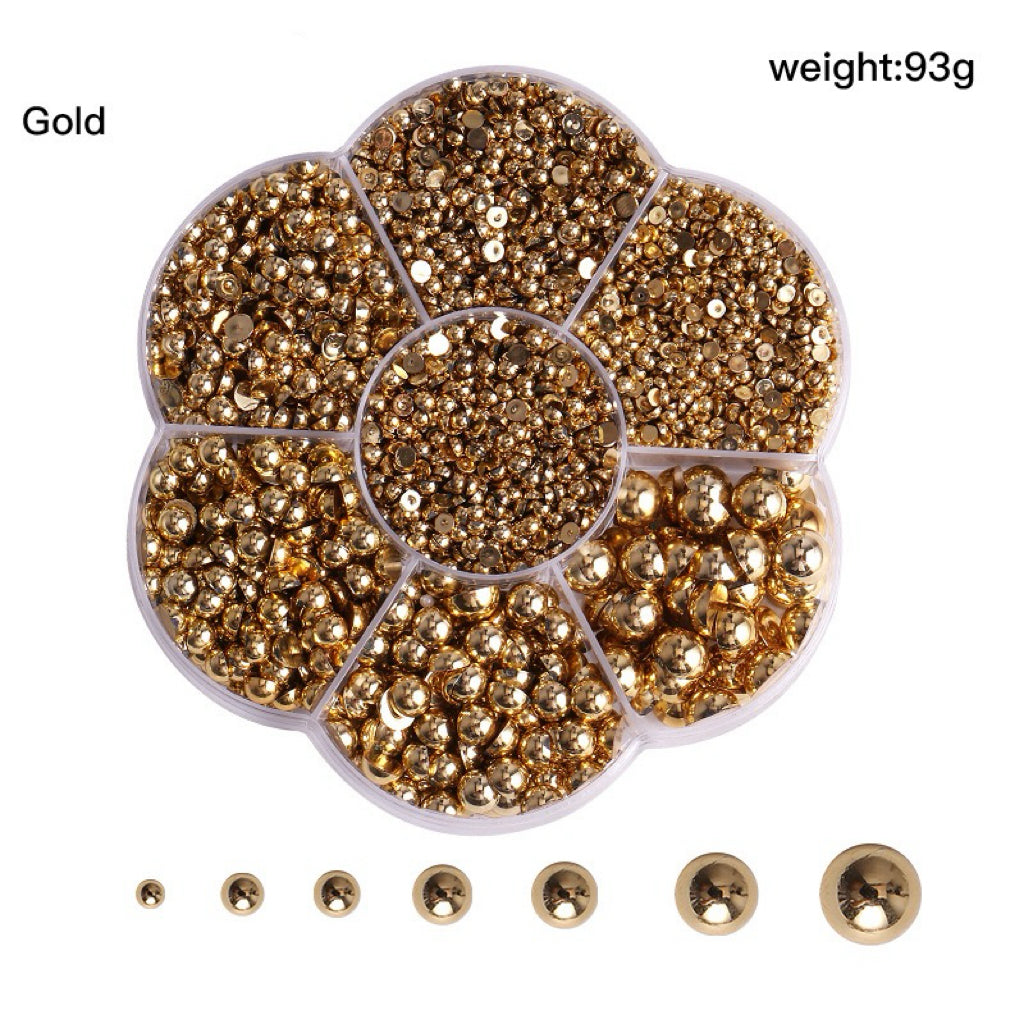 Colorful Pearl  Nail Art (5600 pieces) Wheel – Choose Your Shade!