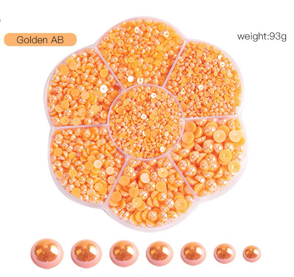 Colorful Pearl  Nail Art (5600 pieces) Wheel – Choose Your Shade!