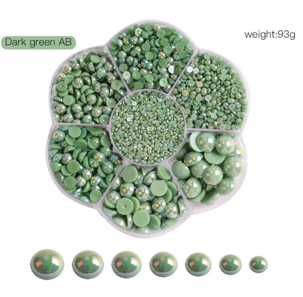 Colorful Pearl  Nail Art (5600 pieces) Wheel – Choose Your Shade!