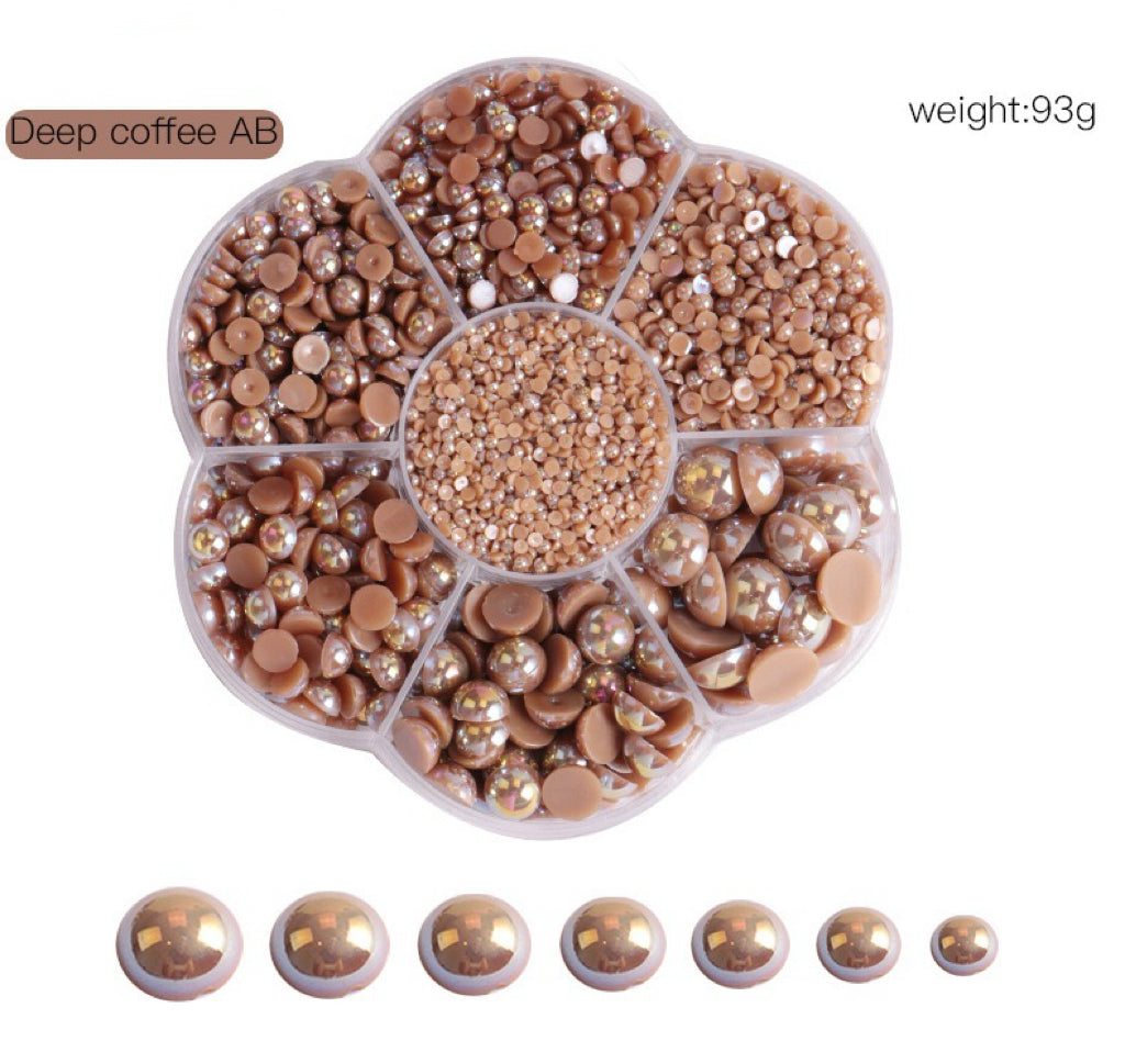 Colorful Pearl  Nail Art (5600 pieces) Wheel – Choose Your Shade!