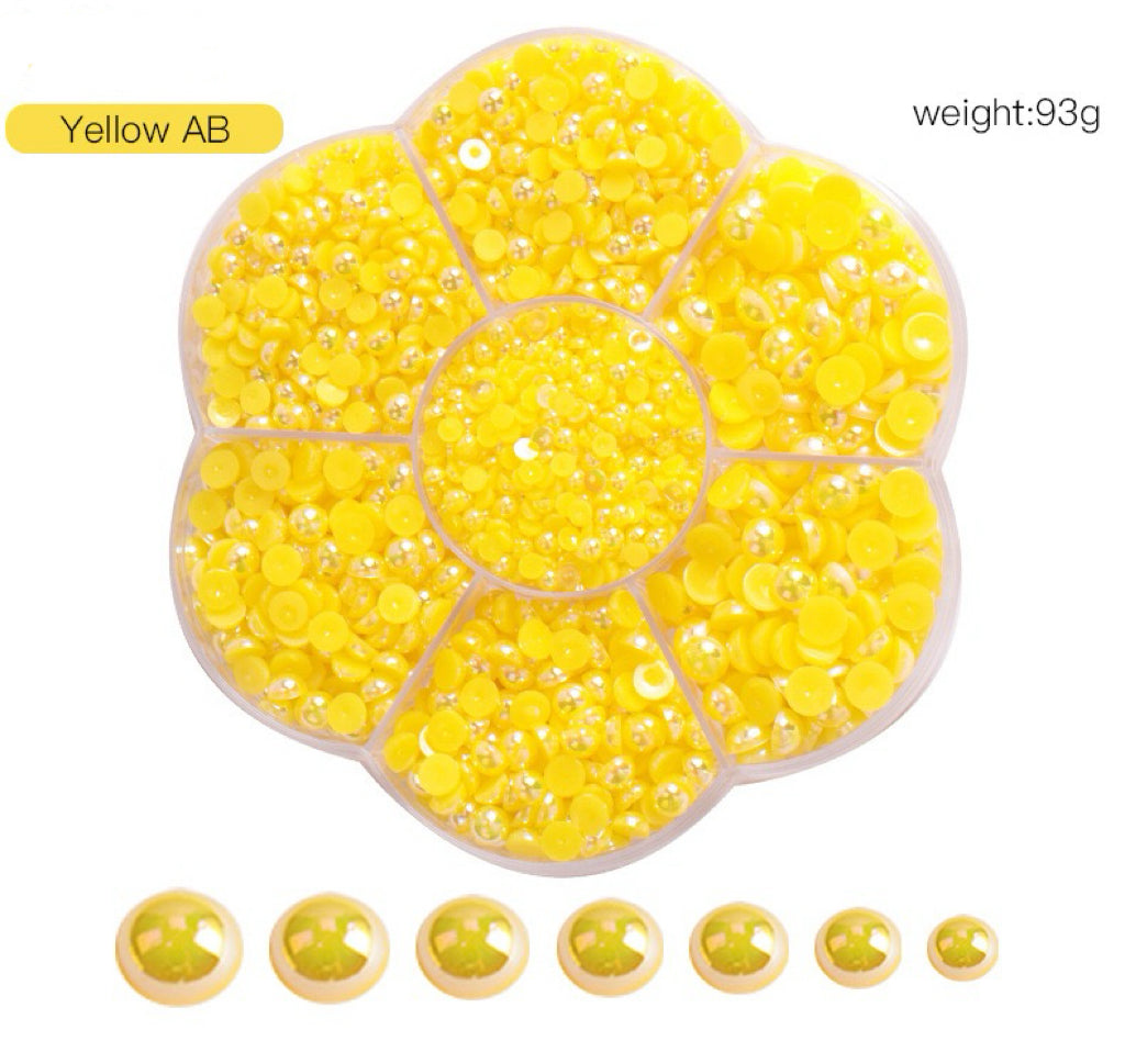 Colorful Pearl  Nail Art (5600 pieces) Wheel – Choose Your Shade!