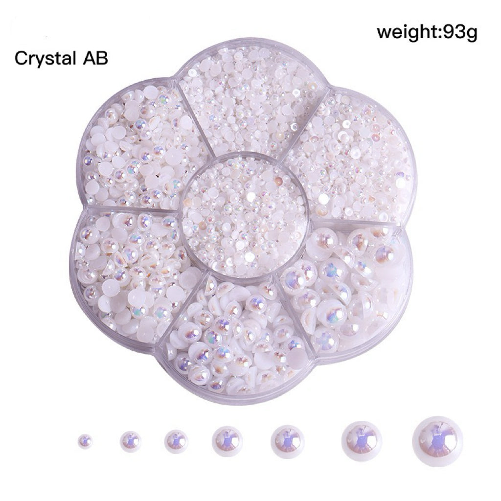 Colorful Pearl  Nail Art (5600 pieces) Wheel – Choose Your Shade!