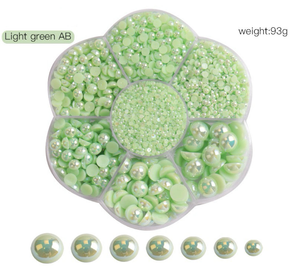 Colorful Pearl  Nail Art (5600 pieces) Wheel – Choose Your Shade!