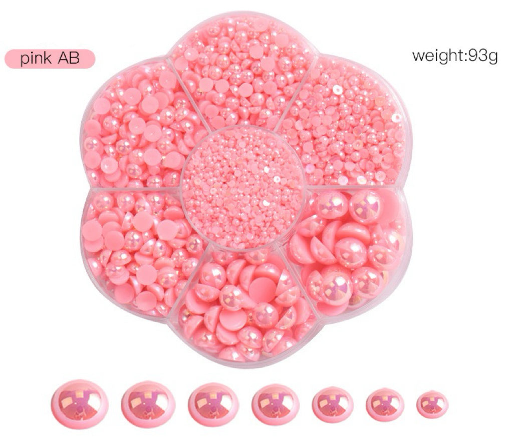 Colorful Pearl  Nail Art (5600 pieces) Wheel – Choose Your Shade!