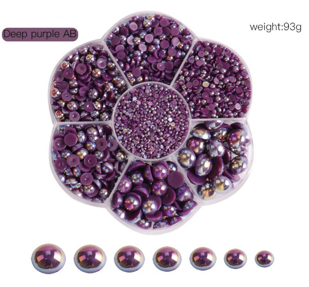 Colorful Pearl  Nail Art (5600 pieces) Wheel – Choose Your Shade!