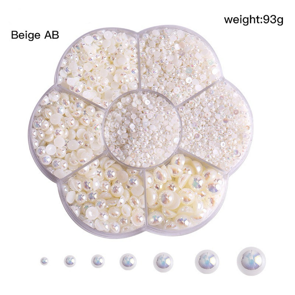 Colorful Pearl  Nail Art (5600 pieces) Wheel – Choose Your Shade!