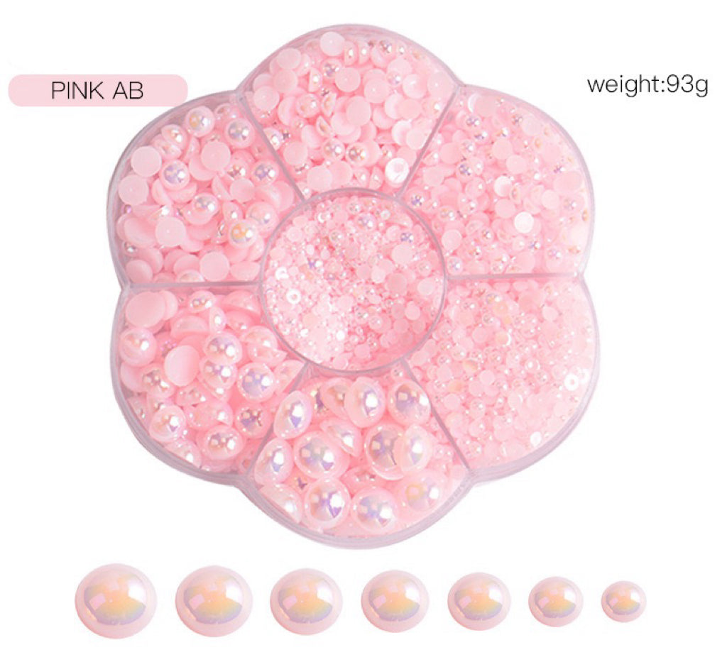 Colorful Pearl  Nail Art (5600 pieces) Wheel – Choose Your Shade!