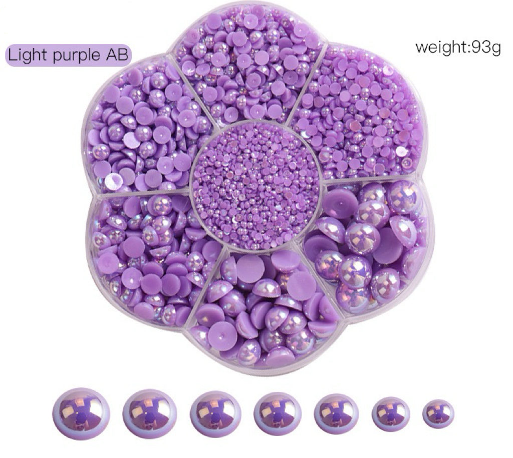 Colorful Pearl  Nail Art (5600 pieces) Wheel – Choose Your Shade!