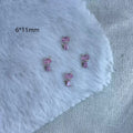 Zircon Kitty Cat Nail Charms – 12-Piece Set of 3D Alloy Kitten Accents with Sparkling Crystal Details
