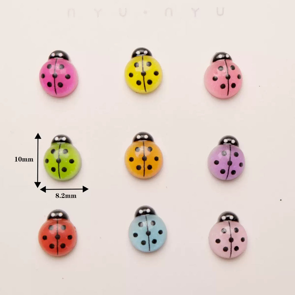 30-Piece Set  Ladybug Resin Charms –  Cute Insect Nail Art &amp; DIY Accessories